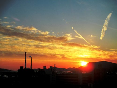 夕日