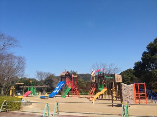 公園で